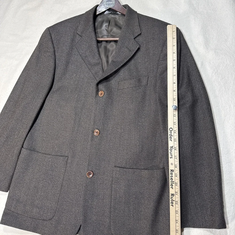 Croft Sport Coat Mens 42 Brown LambsWool Twill  Baracuta Soft Super Fine Lamb